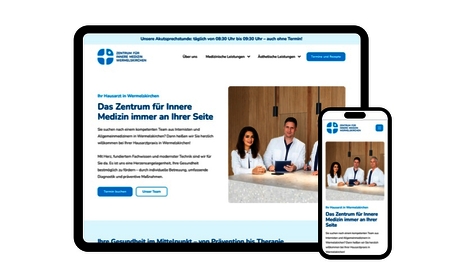 Zentrum für Innere Medizin Wermelskirchen: Website-Relaunch