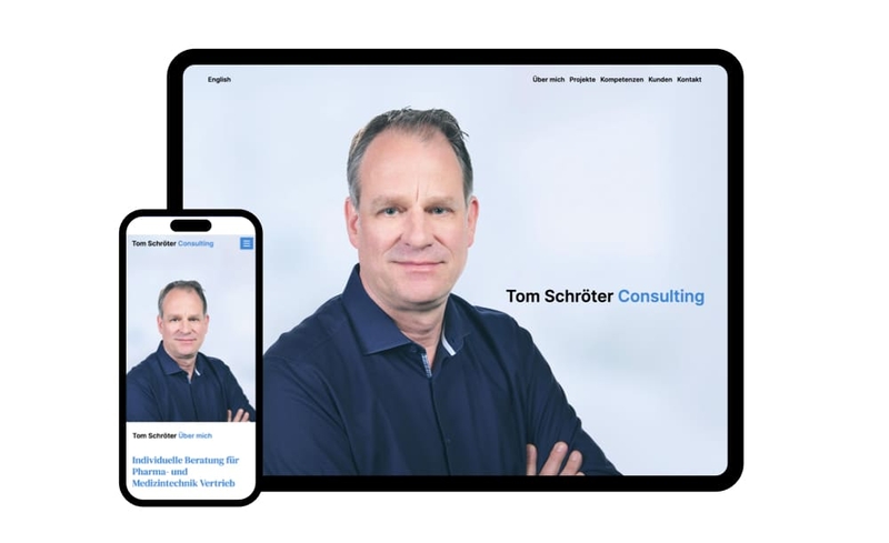 Tom Schröter Consulting: Zweisprachige Portfolio Website mit Kirby CMS