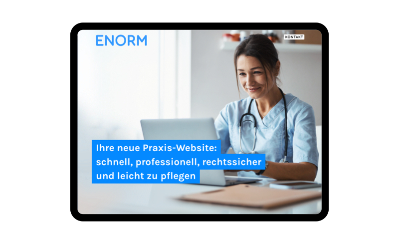 ENORM Digital: Landingpage für Praxis-Websites