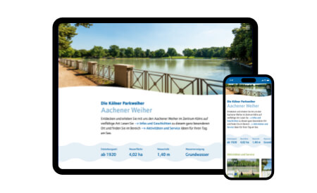Stadtentwässerungsbetriebe Köln: Website der Kölner Parkweiher